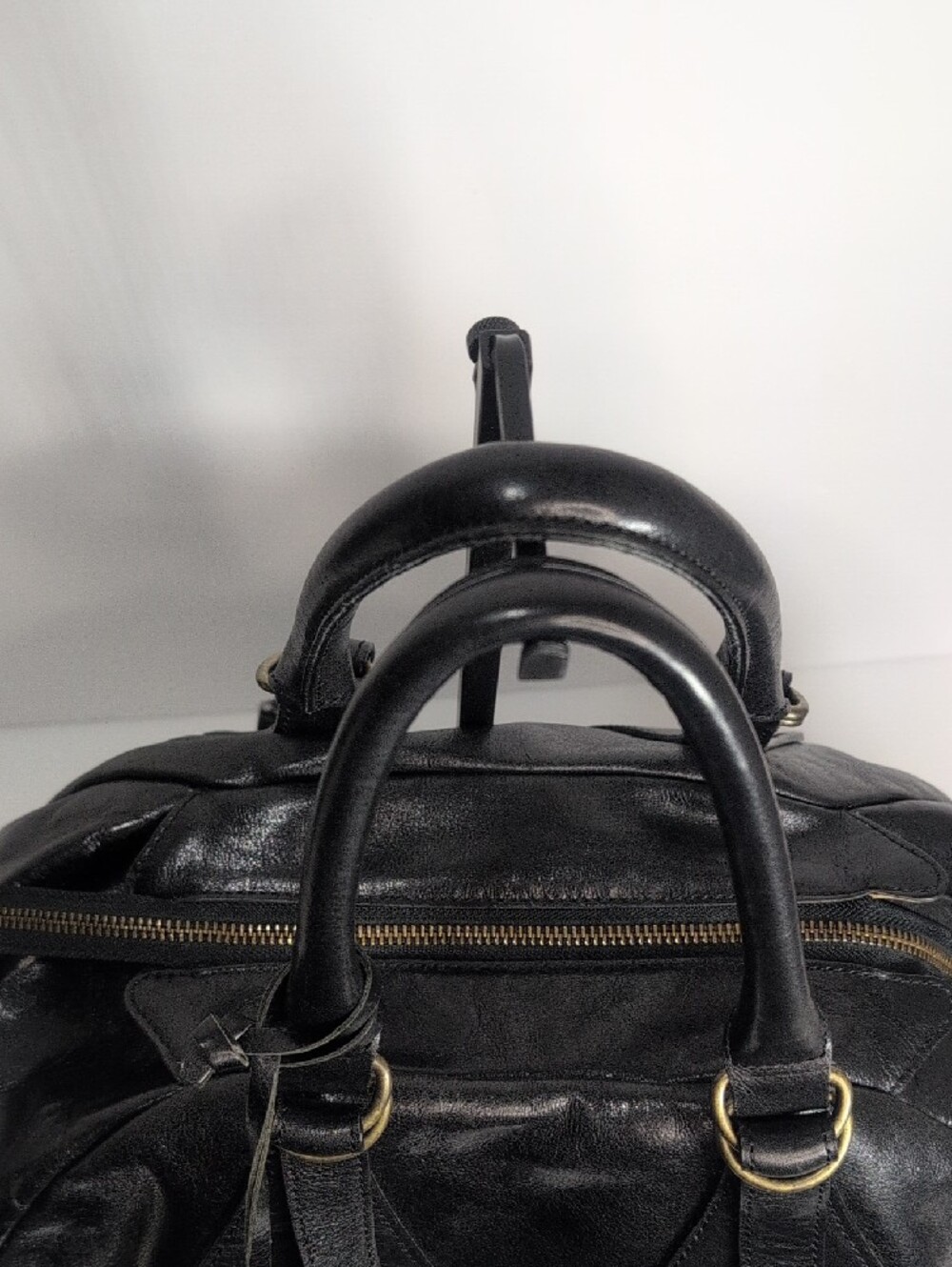 Vivienne Westwood Vintage Y2K Leather Boston Bag Orb Charm - Picture 4 of 16